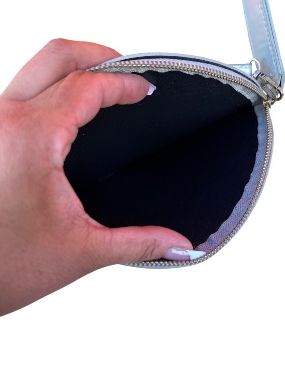 Holographic Dinosaur-Shaped Crossbody Bag With Adjustable Strap & Zipper NWOT - Picture 3 of 3